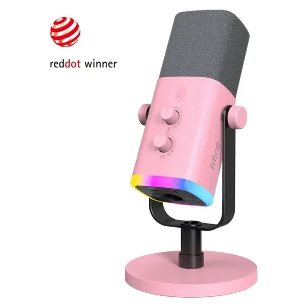Fifine AM8 XLR/USB RGB Dinamik Oyuncu ve Yayıncı Mikrofonu