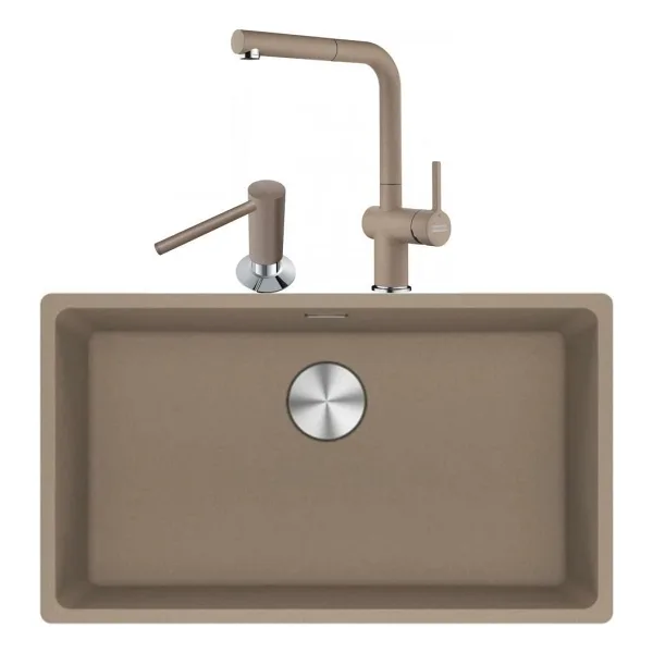 Franke Maris MRG 210/110-72 Oyster Granit Eviye + Active Plus Doccia Batarya Seti