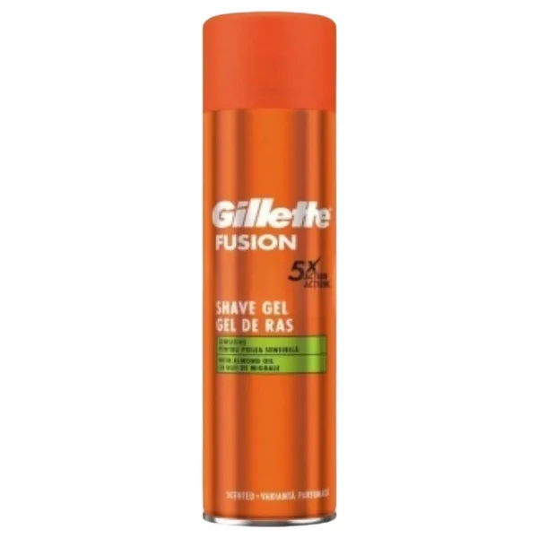 Gillette Fusion5X Sensitive Badem Yağı 200 ml Tıraş Jeli
