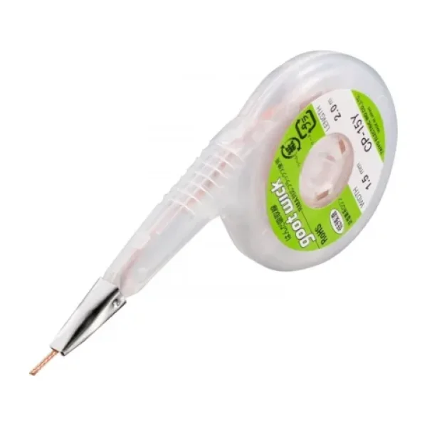 GOOT Goot Wick Cp-1515 Lehim Sökme Fitili, Metal Başlıklı Kartuş Altın