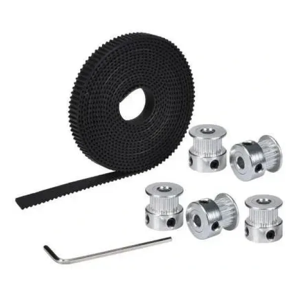 GT2 Kayış - Kasnak Seti - 5metre Kayış ve 5adet Kasnak
