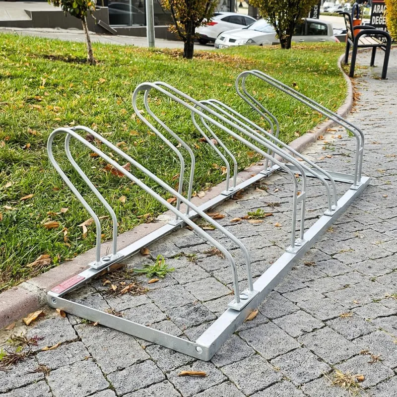İleri Trafik Bisiklet Park Yeri Dörtlü Galvaniz Eko, Park Demiri 40x140 Cm