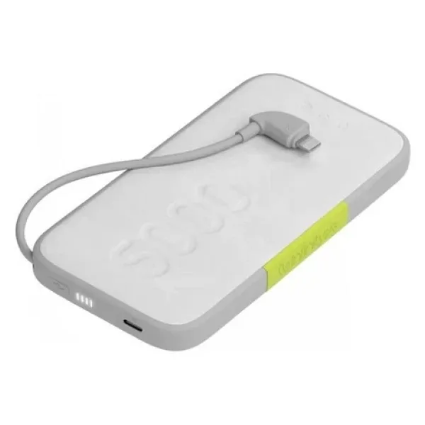 Infinitylab Instantgo Beyaz 5000 mAh Lightning Kablolu Hızlı Şarj Powerbank