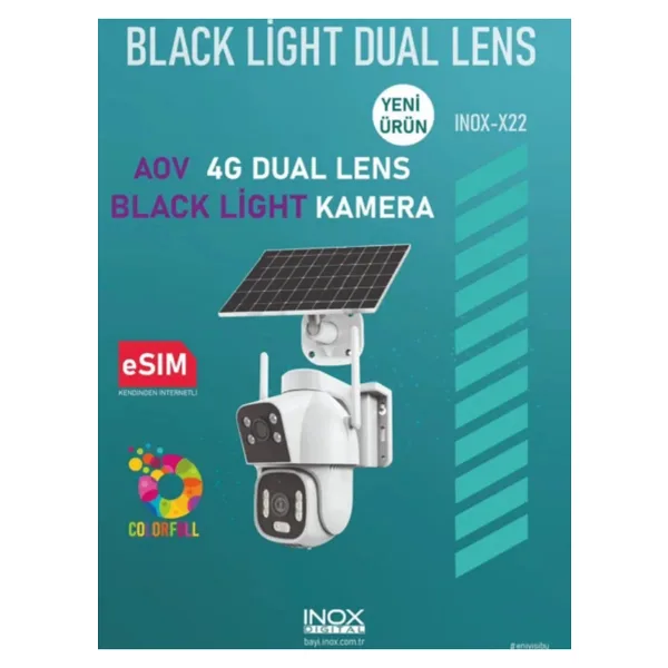 Inox Digital INOX-X22 Speed Dome Full HD 2 MP Solar Gece Görüşlü Güvenlik Kamerası