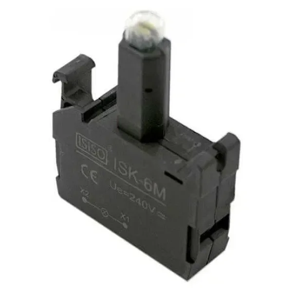 ISK-6M 220V Buton Işık Kontağı - Mavi