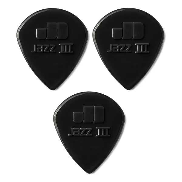 Jim Dunlop 47R3S Gitar Penası 3 Adet Nylon Jazz III Black Pena