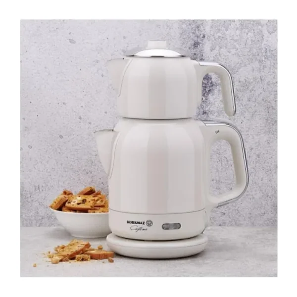 Korkmaz A331-08 Çaytema Vanilya/Krom 1600 W Çay Makinesi