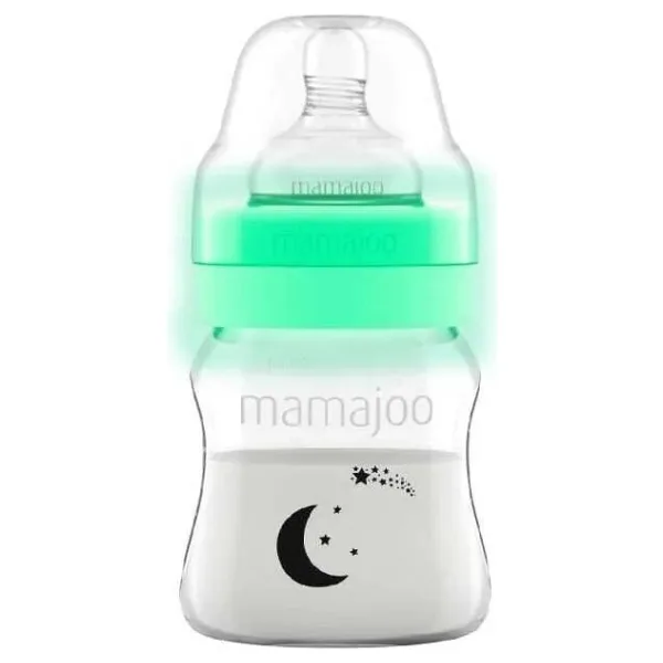 Mamajoo Gece & Gündüz Antikolik Biberon 160 ml 0 Ay+ Yavaş Akışlı - Beyaz