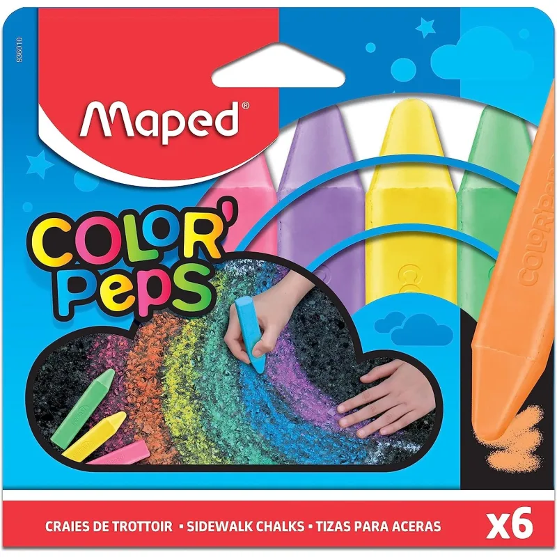 Maped 6 Renk Yer Tebeşiri 936010