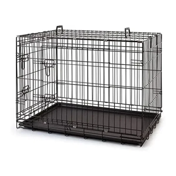 Metal Kedi Köpek Kafesi Siyah 107x71x78cm
