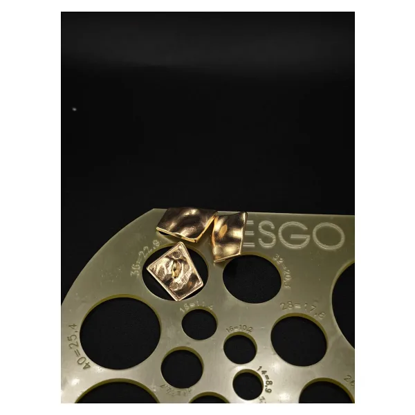 NESGO MODA Z.A.R.A MODEL DALGALI ASIMETRIK 6 KUCUK GOLD RENK 23 mm 36 boy