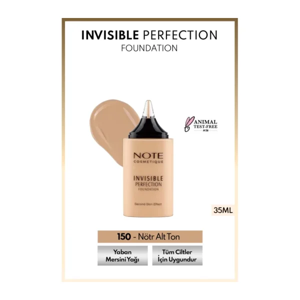Note Invisible Perfection 150 Pale Linen 35 ml Likit Fondöten