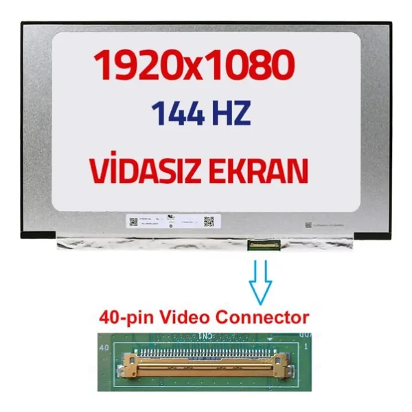 NV156FHM-NX4 Lcd Ekran 15.6 Slim 40 pin Vidasız