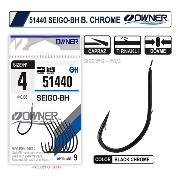 Owner 51440 Seigo-Bh Black Chrome Igne