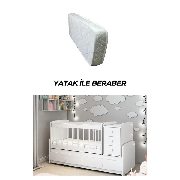 Patiko Furniture Ms 290 Büyüyebilen Yataklı Beşik