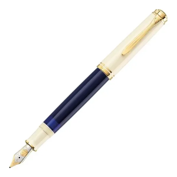 Pelikan Souveran Special Edition M800 Dolma Kalem Cream Blue F - Mavi