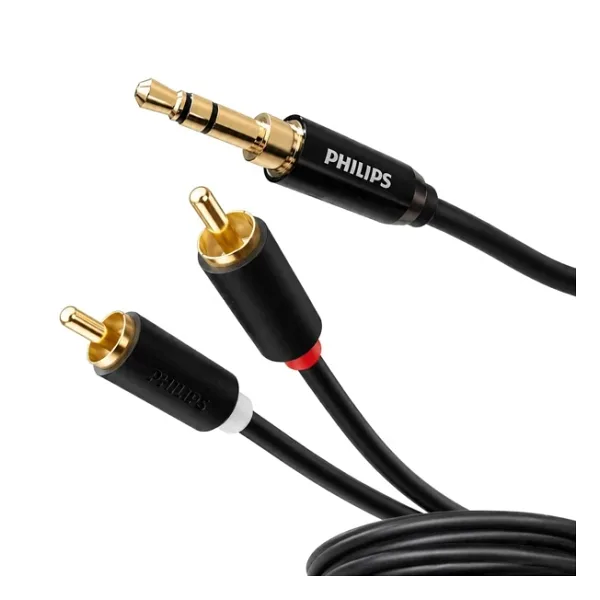 Philips Swr2121b/93 2 Metre 3.5Mm Stereo 2 Rca Aux Ses Kablosu