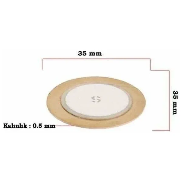 Piezo Disk Element - 35 mm Çap