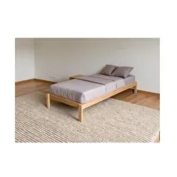Pinoxi Doğal Masif Ahşap Butik Karyola Naturel Başlıksız 70x140 Cm