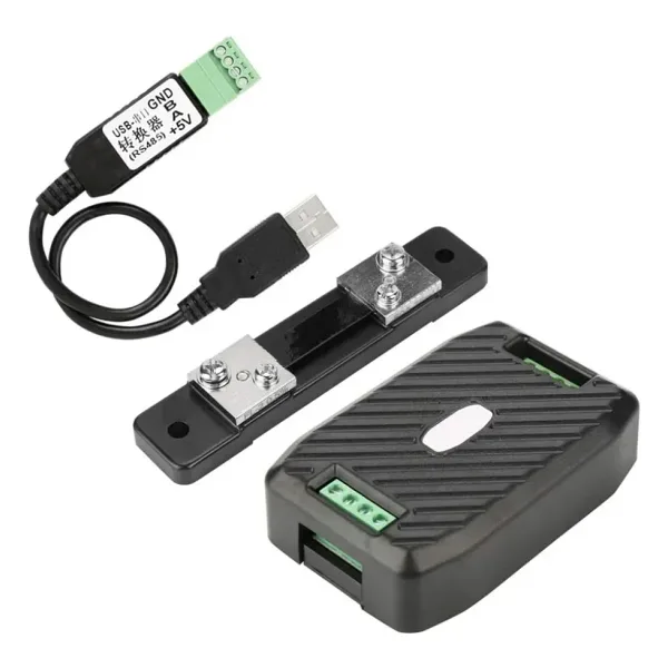 PZEM-017 0-300V 50A DC Güç İletişim Modülü + 50A Şönt + USB-RS485