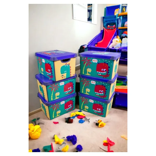 QUTU Style Box Dude Dekoratif Oyuncak Kutu Seti - 6x 20 Litre