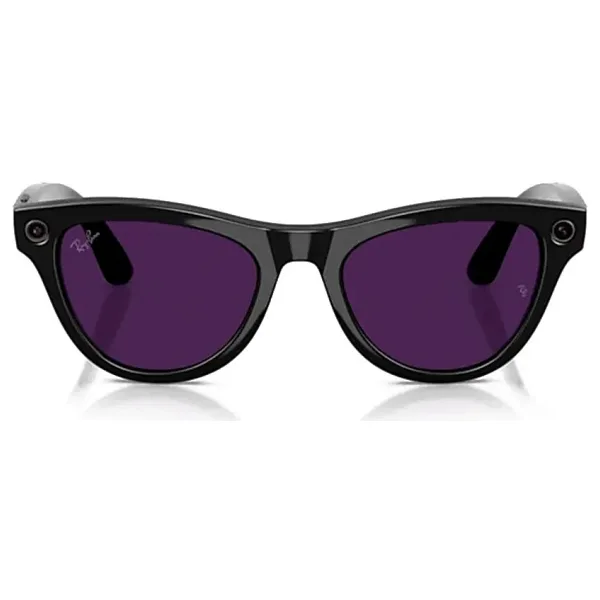 Ray Ban Meta Skyler 2. Nesil Parlak Siyah Transitions Ametist Mor