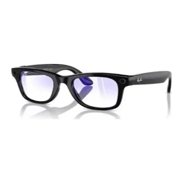 Ray-Ban Meta Wayfarer RW4006 601/SB Parlak Siyah-Şeffaf Mavi Akıllı Gözlük