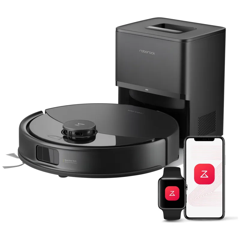 Roborock Q8 Max Pro Plus Siyah Çöp İstasyonlu Akıllı Robot Süpürge