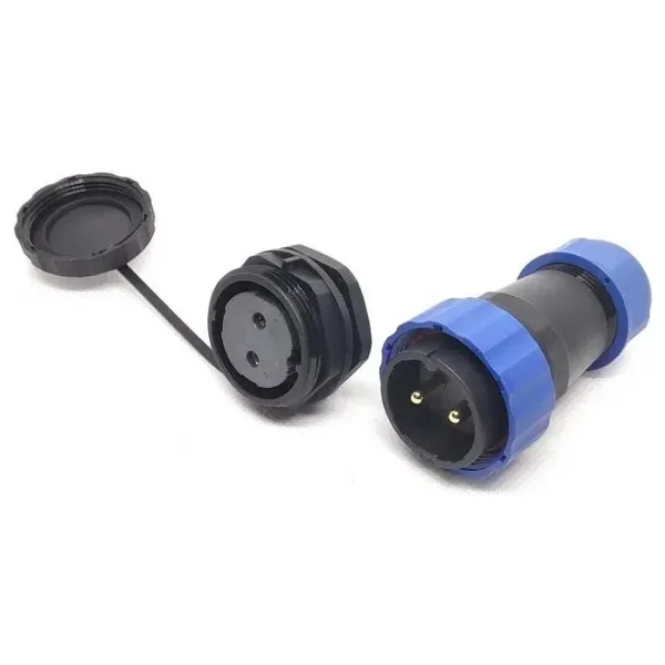 SD28 2 Pin 28mm Su Geçirmez Konnektör Takımı - Panel Tipi