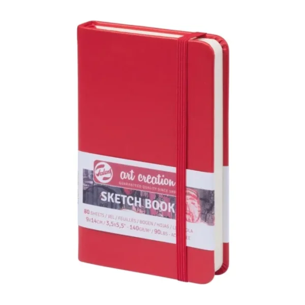 Talens Sketchbook Sert Kapak Eskiz Çizim Defteri 9 x 14 cm A6 140 gr 80 Yaprak Kırmızı