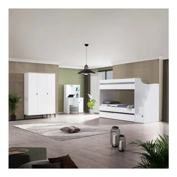 Teknik Genç Odası White 3lü Complex Ranza Set Beyaz