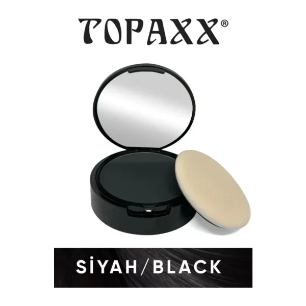 Topaxx Siyah/black 14gr Suda Çıkmayan Saç Sakal Dolgunlaştırıcı Topik Pudra