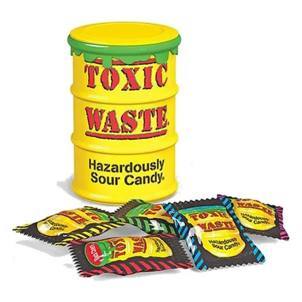 Toxic Waste Ekşi Şekerleme 42 gr Karışık Tatlar: Limon, Siyah Kiraz, Mavi Ahududu, Karpuz, Elma