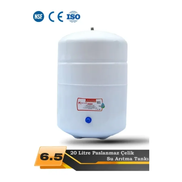 WaterMelon Su Arıtma Cihazı Nsf Onaylı Metal Genleşme Tankı (20 Litre)