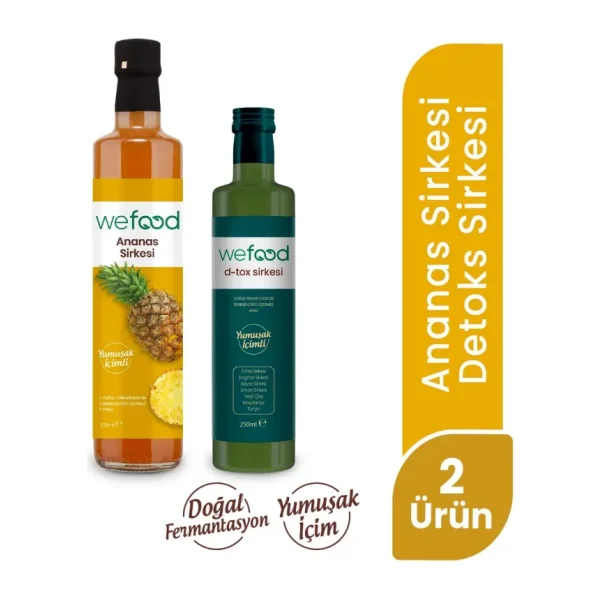 Wefood Ananas Sirkesi 500 ml + Detoks Sirkesi 250 ml