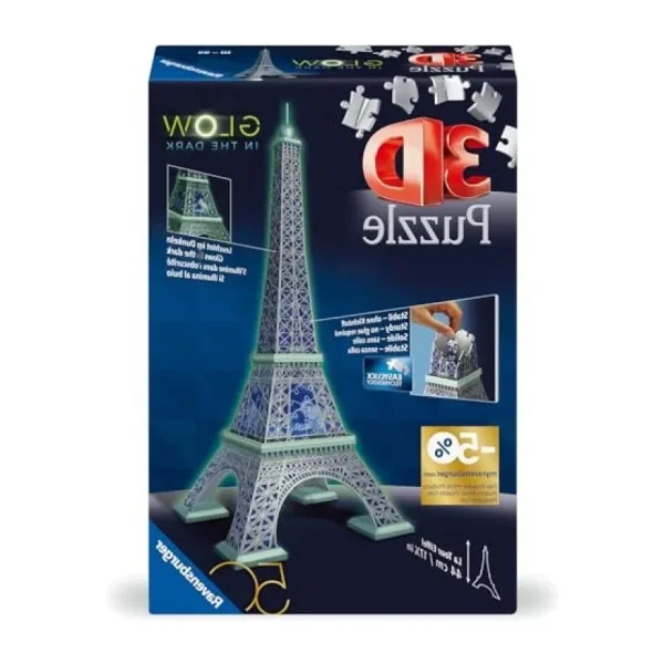 Yapıştırıcısız 3d Eyfel Kulesi Puzzle Seti