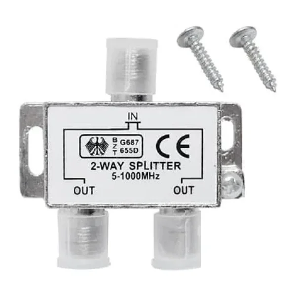 2 li Uydu Splitter Kablo TV Rg6 Anten Çoklayıcı Dağıtıcı