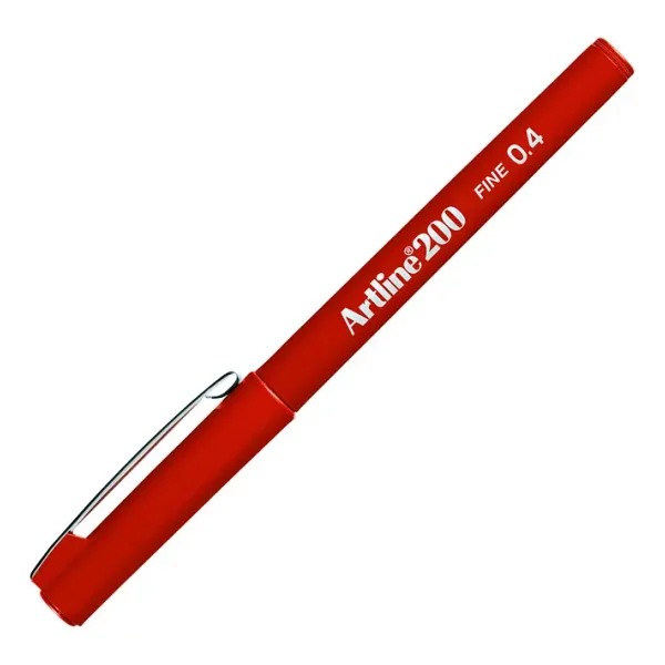 Artline 200 Fineliner Koyu Kırmızı 0.4 mm İnce Uçlu Keçeli Kalem