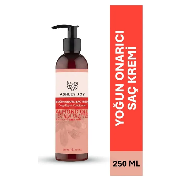 Ashley Joy Onarıcı Saç Kremi - E Vitamini ve Tatlı Badem Yağı ile Güçlendirici ve Nemlendirici Bakım, 250 ml, Shea Yağı İçerir