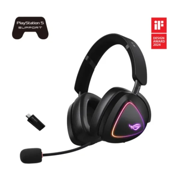 Asus ROG Delta II Siyah RGB 7.1 Kablolu/Kablosuz Kulak Üstü Oyuncu Kulaklığı
