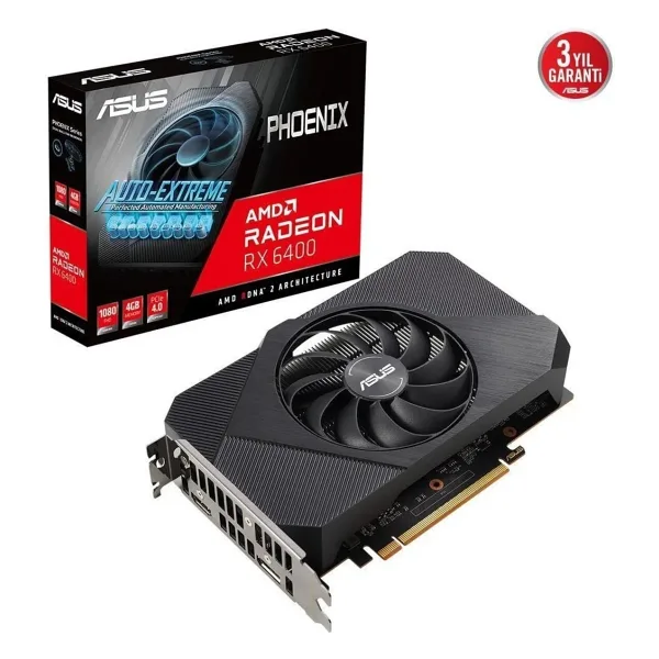 Asus RX 6400 Phoenix PH-RX6400-4G 64 Bit GDDR6 4 GB Ekran Kartı