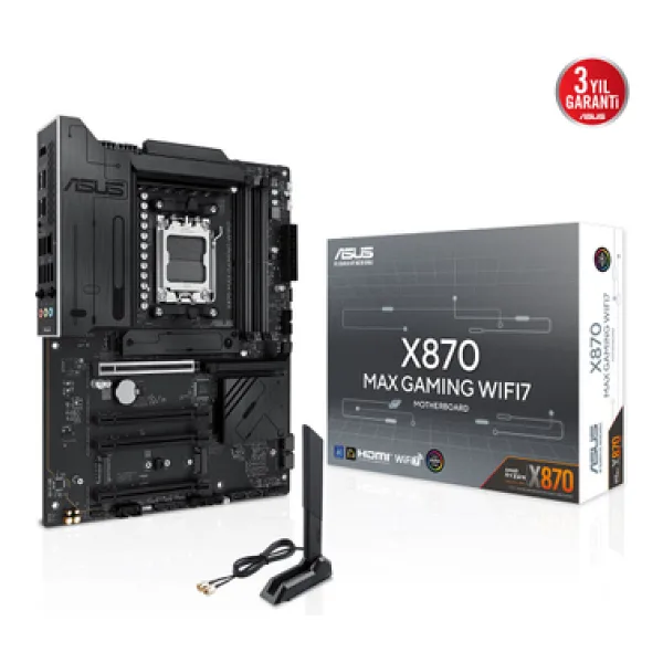 Asus X870 Max Gaming WIFI7 AMD AM5 DDR5 ATX Anakart