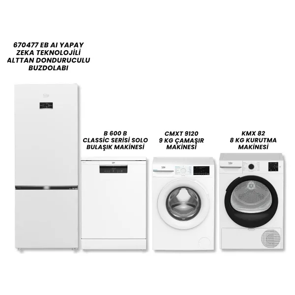 Beko 670477 Eb Buzdolabı B 600 B Bulaşık Cmxt 9120 Çamaşır Kmx 82 Kurutma