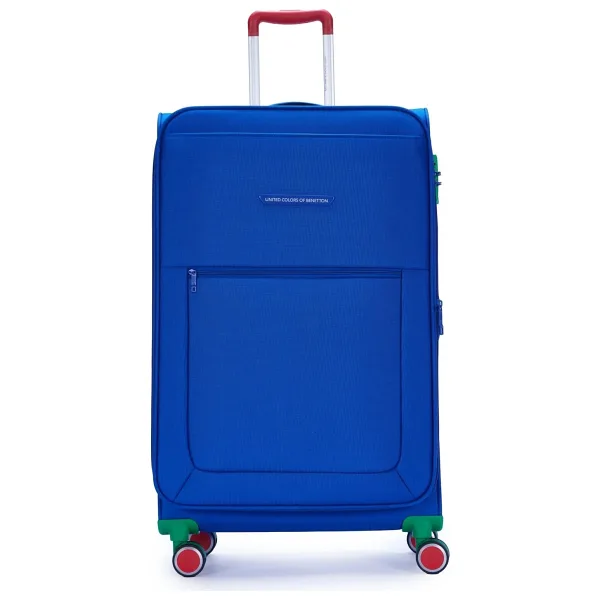 Benetton 14BNT2800-01 Kumaş Saks Mavisi Büyük Boy Valiz