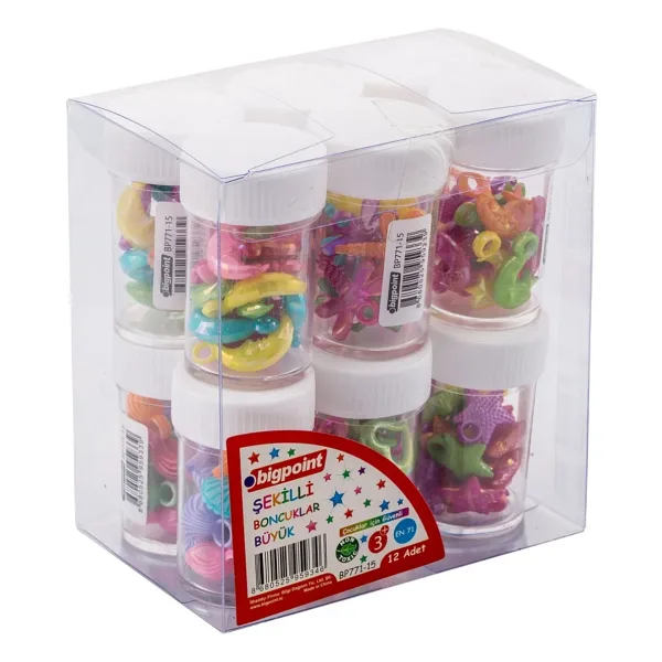 Bigpoint Şekilli Boncuklar (Büyük Boy) x 12 Adet