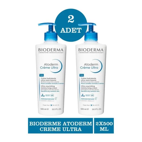 Bioderma Atoderm Ultra Nemlendirici Krem 500 ml 2 Adet