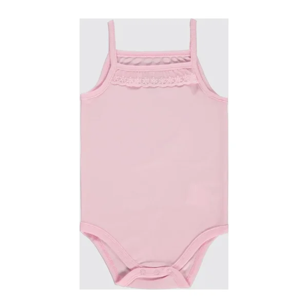 Civil Baby Kız Bebek Çıtçıtlı Badi 3-9 Ay Pembe