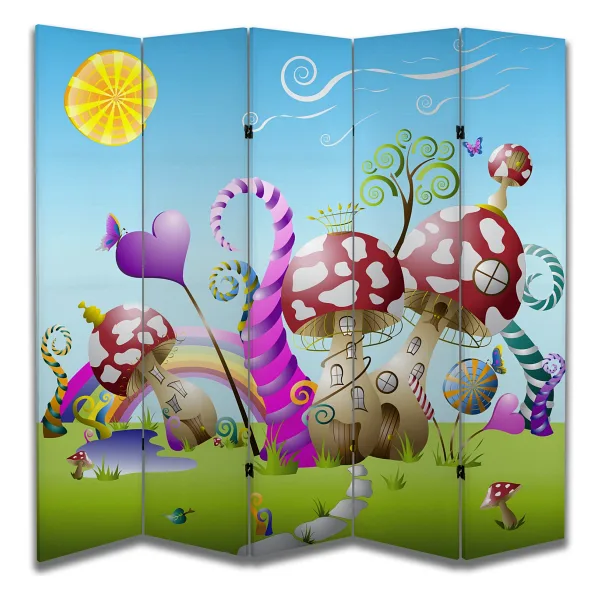 Çocuk Temalı Özel Tasarım Paravan Room Divider 180 x 200 cm - 193 x 200