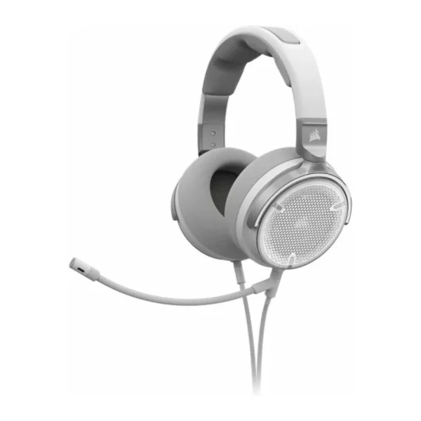 Corsair Virtuoso Pro Açık Oyun Kulaklığı Kablolu - Tek yönlü mikrofon çıkarılabilir - 50 mm grafen iletkenler, frekans tepkisi 20 Hz - 40 kHz - Beyaz