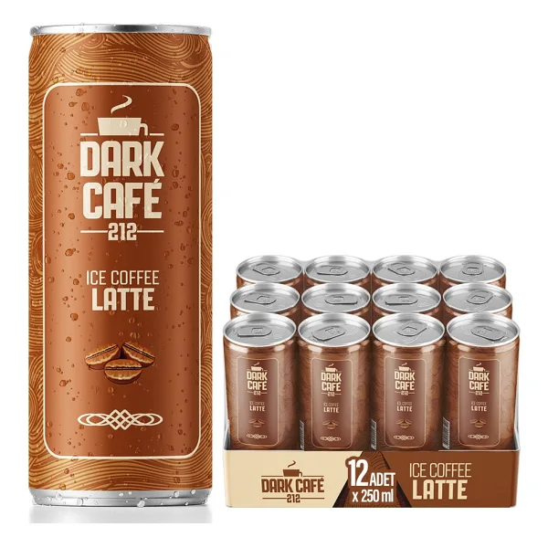 Dark Cafe 212 Soğuk Kahve Latte 12 x 250 ML